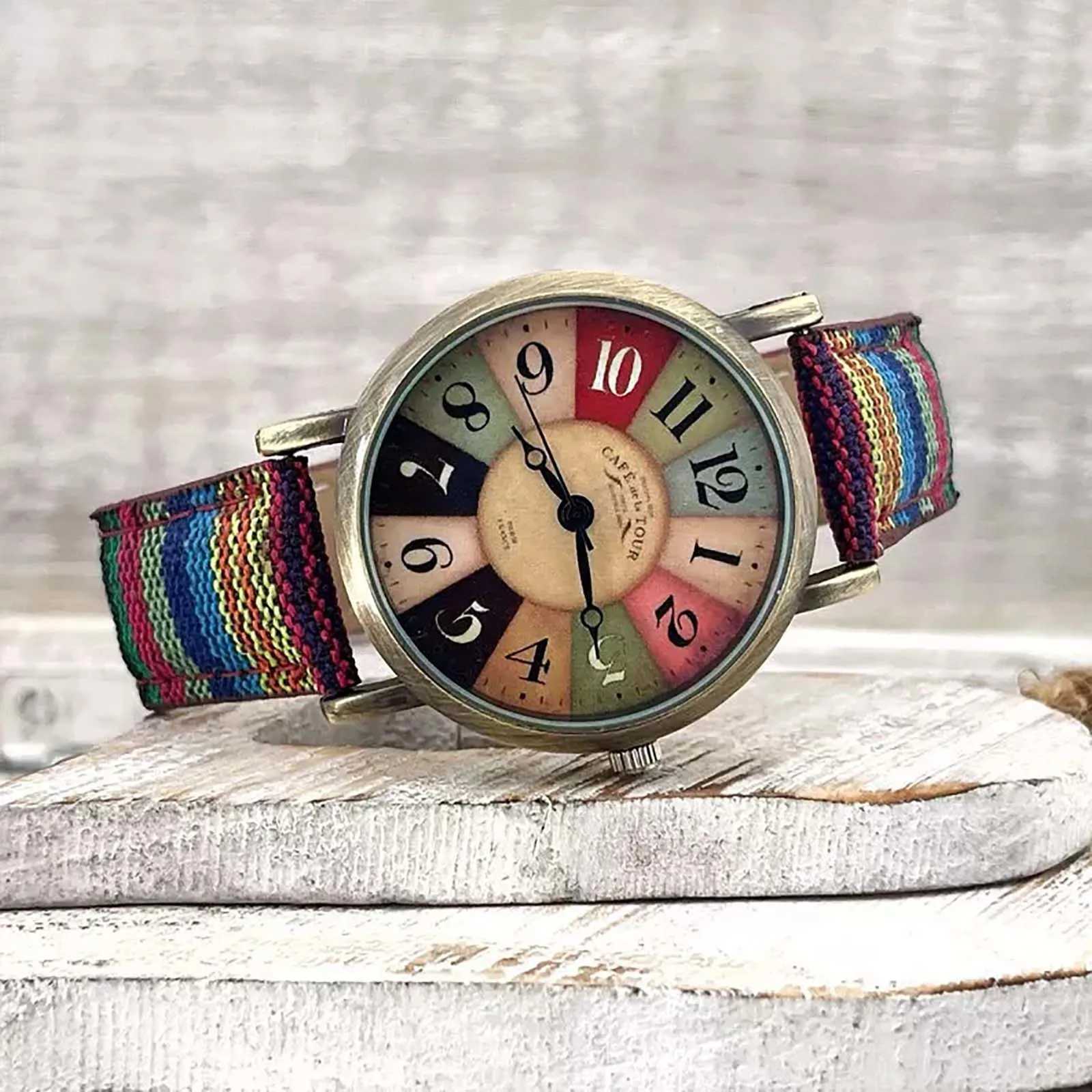 Watches For Wen With Mticolour Pattern Men Hand Band Watches For Wen X250203