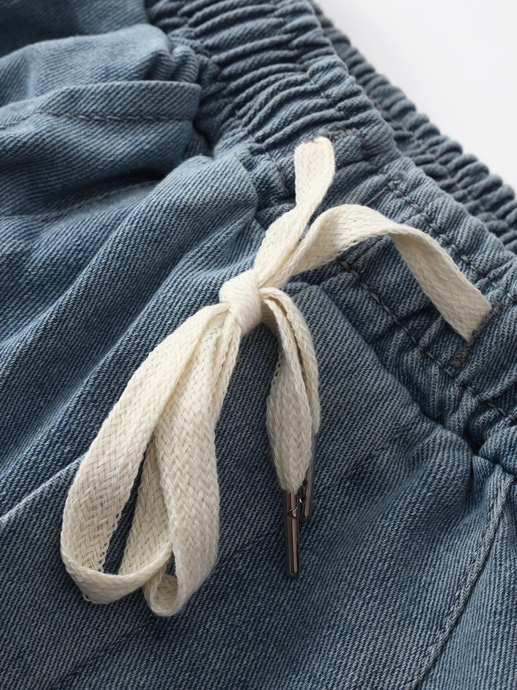 American Baggy Jean Long Pant Wide Leg Hip Pop Clothes Vintage Drawstring Straight Casual Female Street Cargo Pants 250109