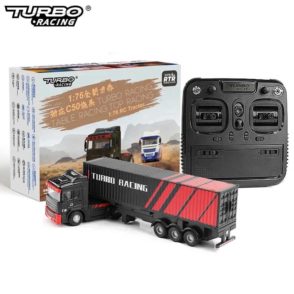 Turbo Racing C50 1 76 Full Proportional Four Wheel Drive RC Half Truck Trailer and P81 2.4GHz 10Ch Control New Years Gift X250203