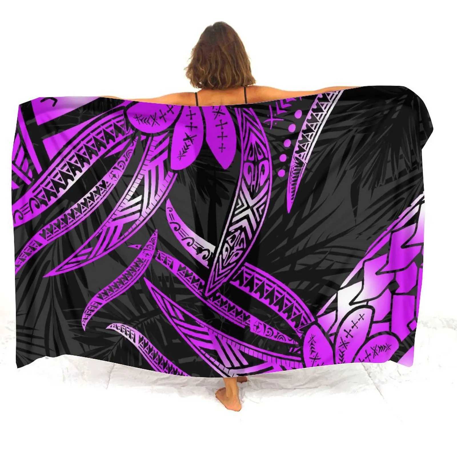 Samoa Fiji Vintage Art La Sarong Custom Polynesian Print Design One-Piece Sunblock Coat Free Shipping W250120