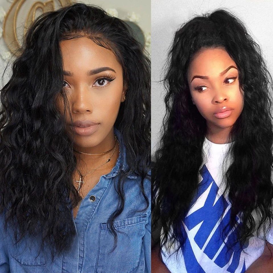 Natural Wave Lace Front Wig 4c Edges Baby Hair Glueless Wig Human Hair Ready To Wear Virgin 13x4 Lace Front peruvian Hair Wigs