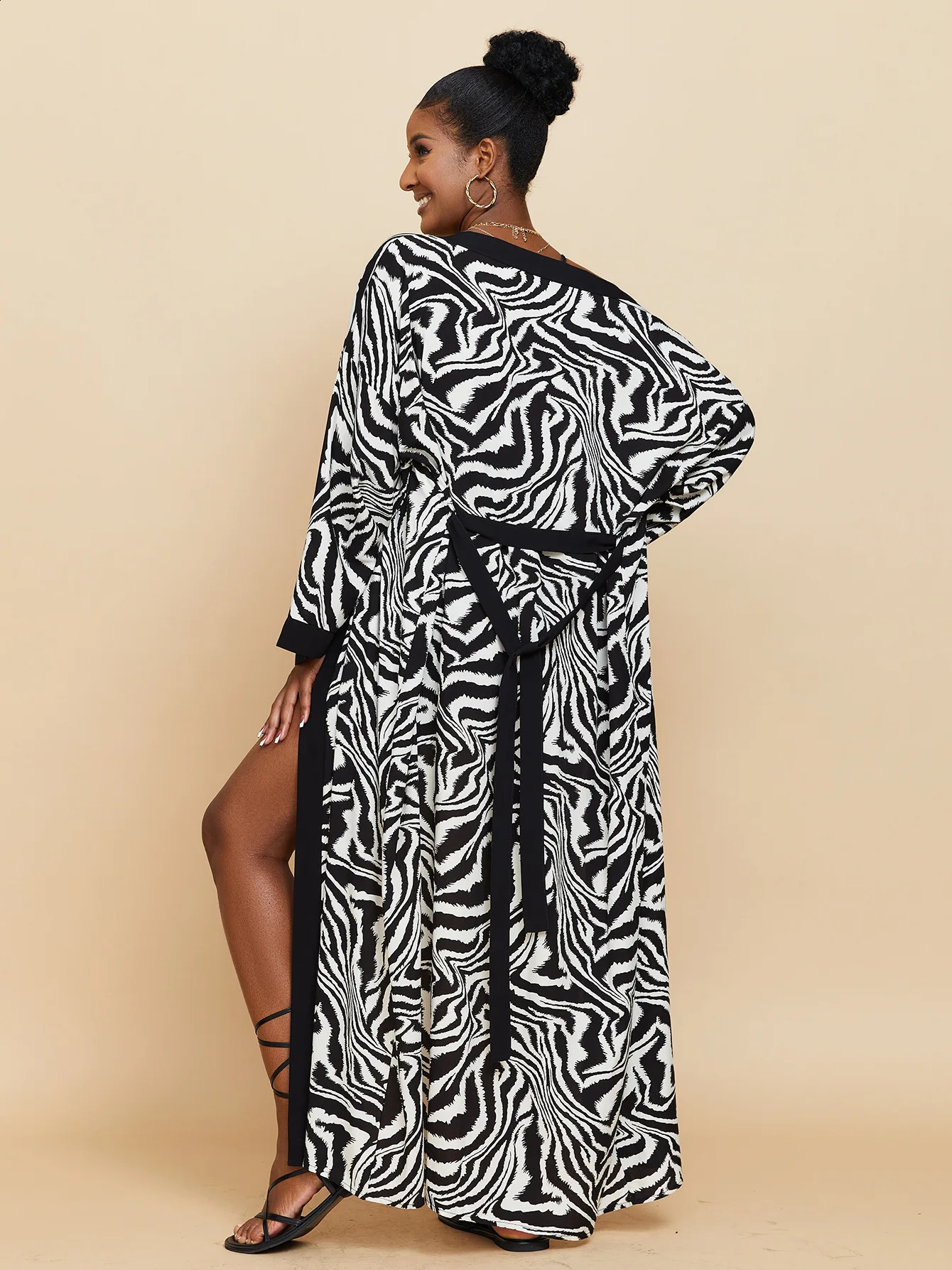 Kimono Dress for Women Duster Beach Boho Cover Up Bathing Suit 250122