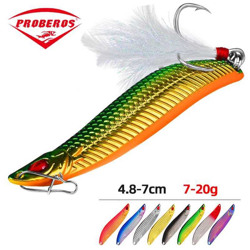 1Pcs Spinner Spoon Metal Lures 7g 10g 15g 20g Leech Feather Treble Hook Artificial Bait for Bass Trout Pesca Fishing TackleXJ250122