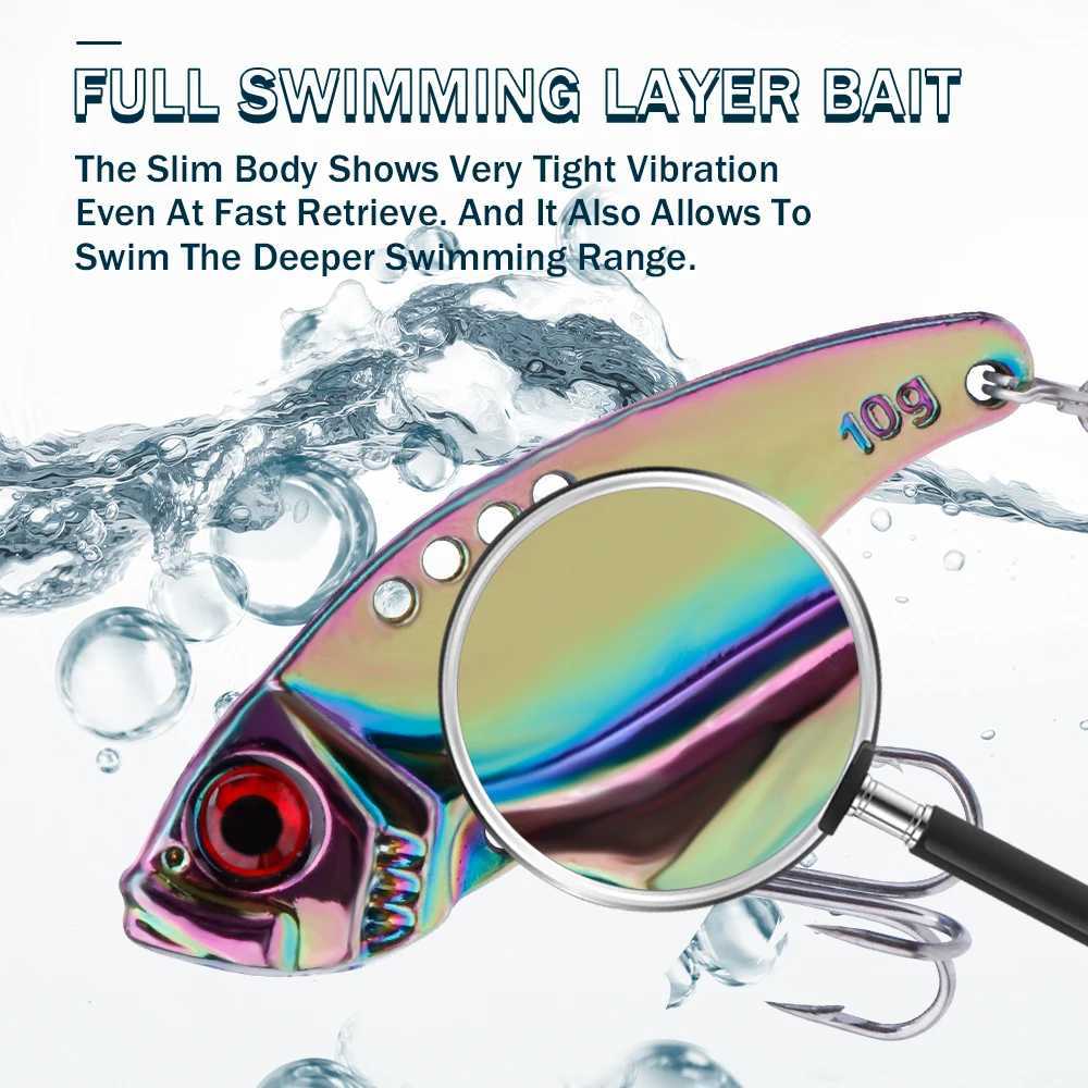 GOBASS 5pcs Metal VIB Blade Jig Fishing Lures 7g/10g Vibration Spoon Hard Bait Swimbait Sinking Wobblers Cicada VIB Tackle KitXJ250122