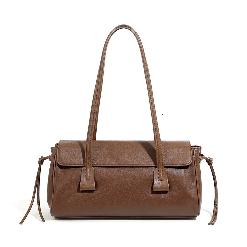 Bag New Autumn Winter Products: Vegetable Tanned Cowhide Armpit High-End Feel, Hand-Held Pillow, Women's Bag, Popular And Versatile Single Should