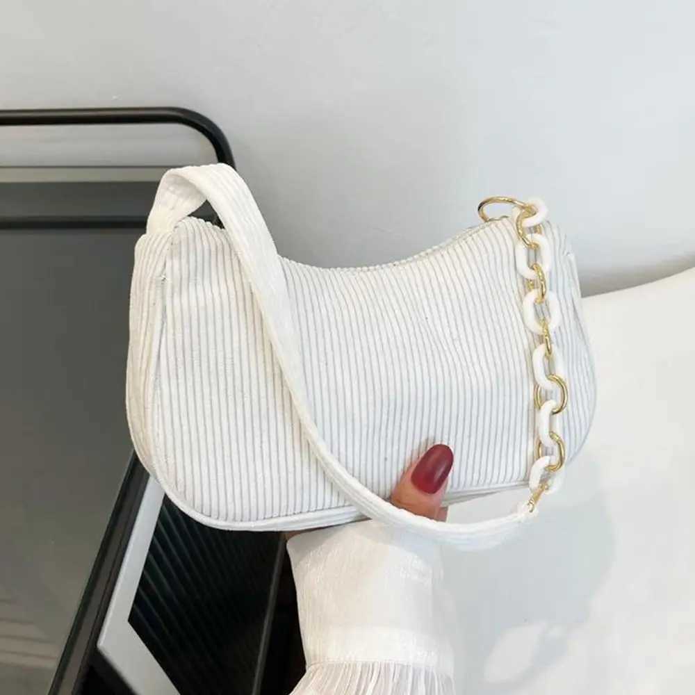 Fi Vintage Women Handbags Corduroy Underarm Bag Casual Women Shoulder Bags Crossbody Zipper Female Handbag CluhXJ250121