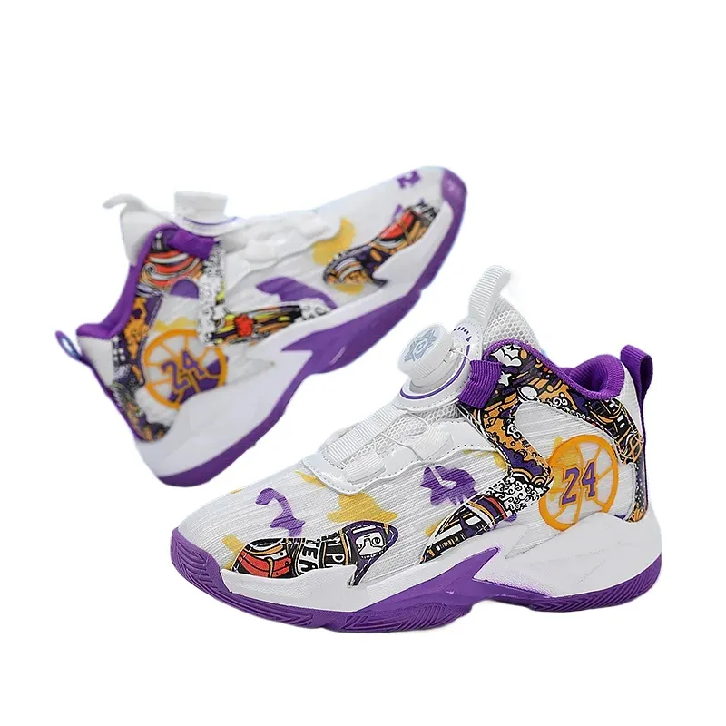 New Boys Brand Basketball Shoes for Kids Sneakers Thick Sole Non-slip Children Sports Shoes Child Boy Girl Shoes Basket Enfant Z 2.3-7