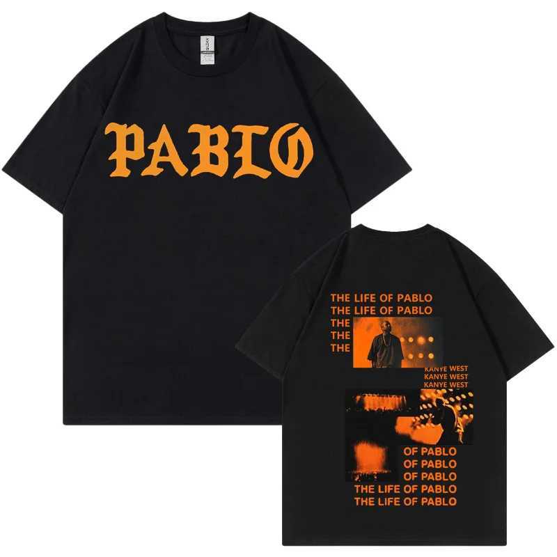 Rapper and West Graphics Print T-shirt THE LIFE OF PABLO T Shirt Summer Men Women Hip Hop Fashion Oversized Short Sleeve Tees X250203