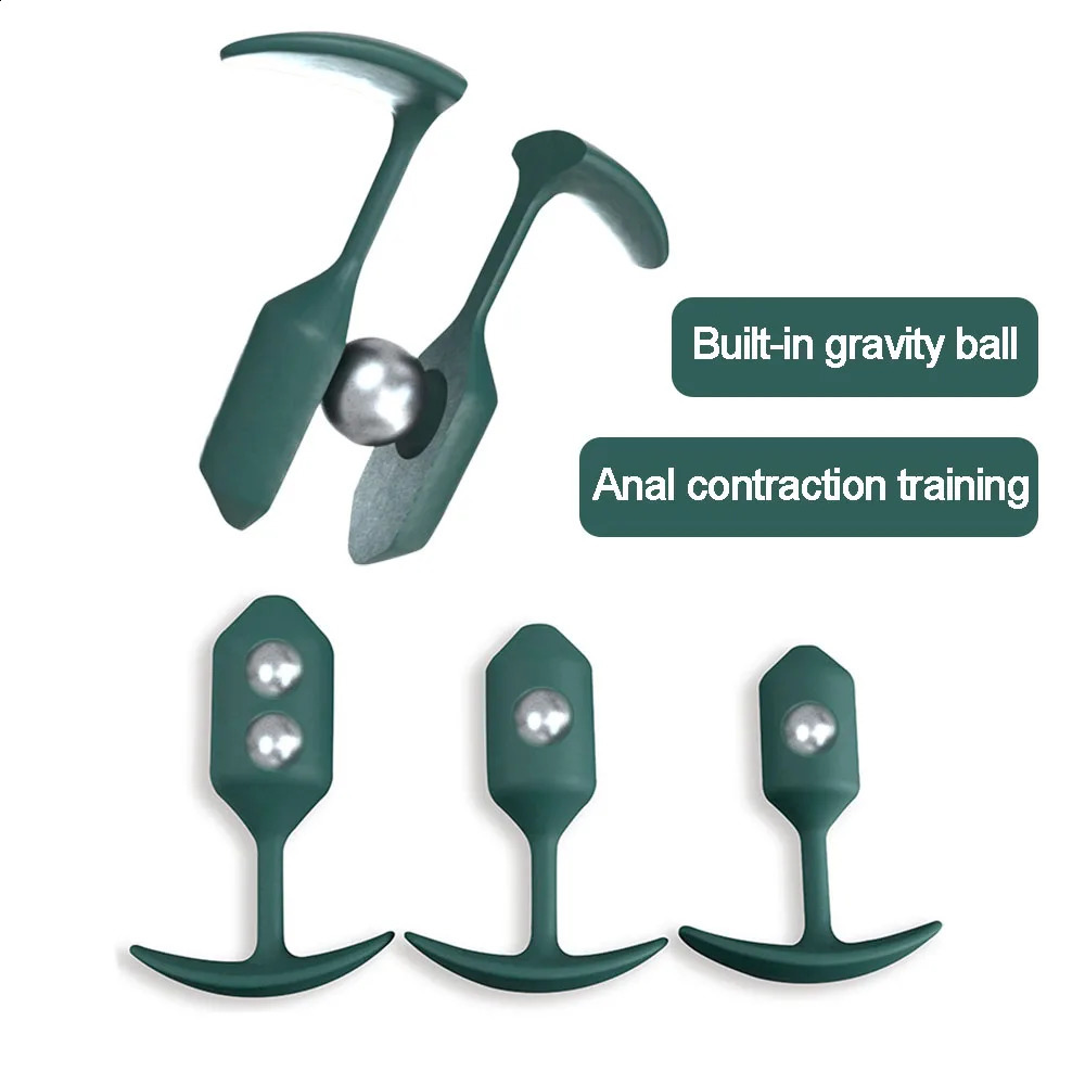 3pcsSet Anal Plug With Balls Anal Contraction Training Butt Plug Prostate Massage Anal Sex Toys For Women Men Beginner Sex Shop 250108