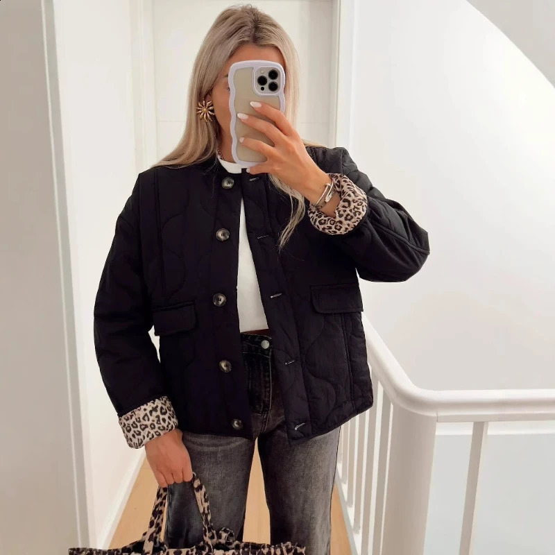 Womens Quilted Button Cotton Clothing Fashionable and Comfortable Retro Casual Jacket 250114