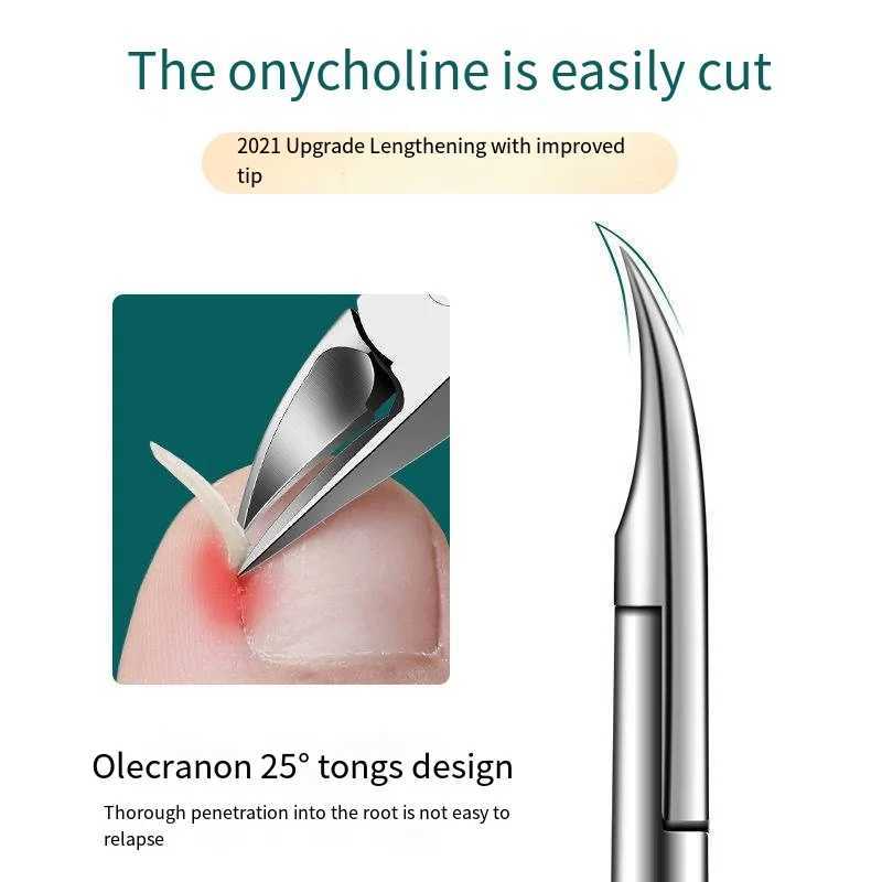 Professional Toe Nail Clippers Cutter ingrown toenail tool Thick Nails Dead Skin Dirt Remover Super Sharp Curved Nail ToolXJ250116