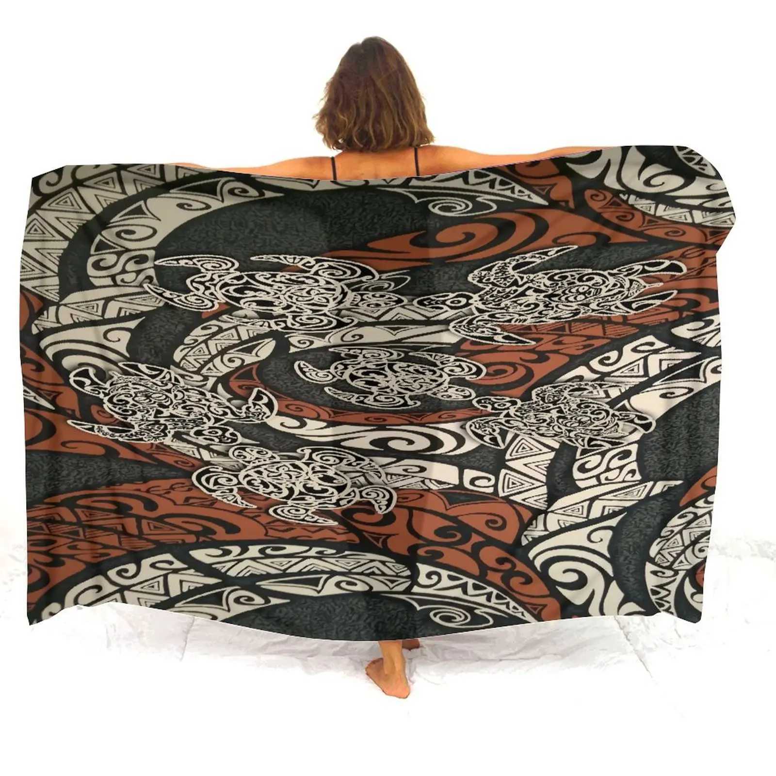 Seaside Sarong Ladies One-Piece Coat Ce Polynesian Tribal Ethnic Print Summer Uniform Seaside Party Sarong Custom ron W250120