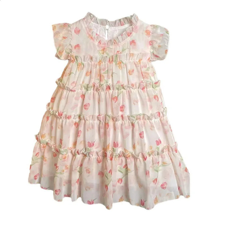 Humor Bear Girls Clothing Fairy Lace Tulip Sweet Princess Cake Dress Party Show Childrens Costume 250117