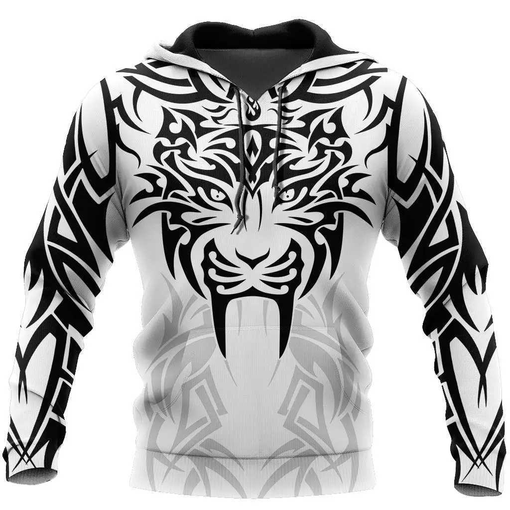Spring and Autumn Mens Wolf Animal Pattern 3D Printing Hoodie Harajuku Fashion Hooded Sweatshirt Unisex Casual Pullover 01XJ2500118
