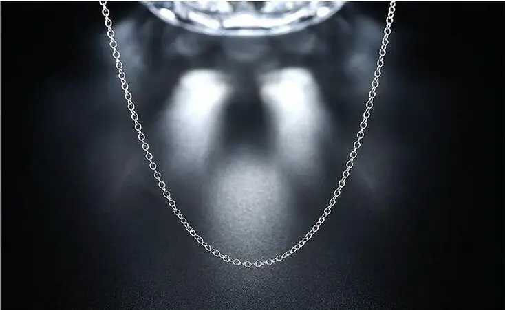 10pcs/lot Promotion! wholesale 925 sterling silver necklace silver fine jewelry Rolo Chain 1mm Necklace 16 18 20 22 24XJ250114