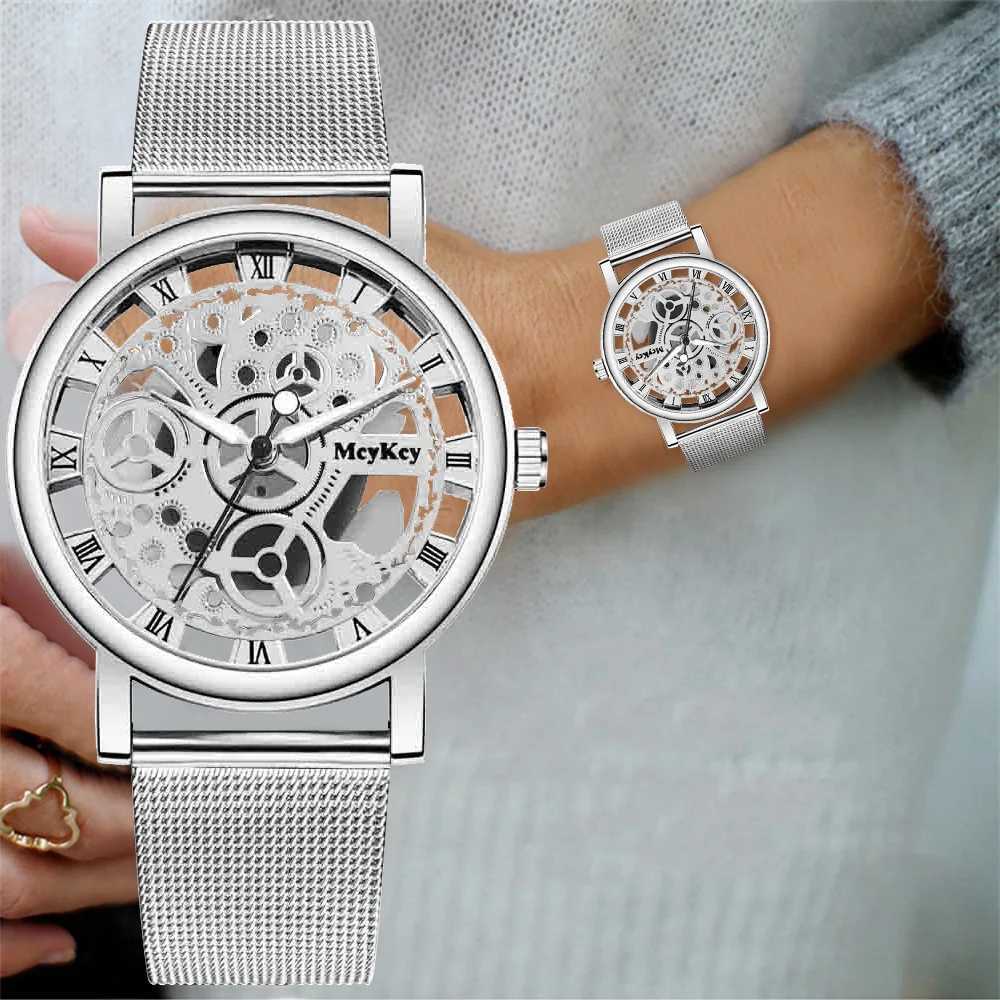 2024 New Fashion Wen Gold Luxury Casual Quartz Watch Metal Mesh Stainless Steel Watches Womens Watch Ladies Wrist Watches X250203