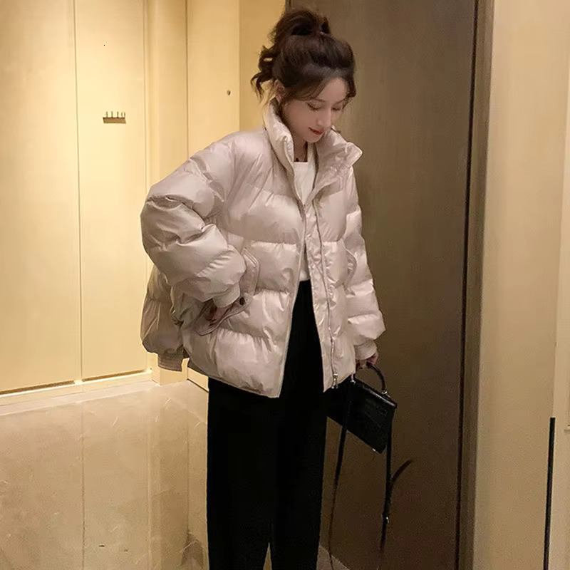 Reflective Jacket Clothes Coat Women's Woman New Clothing Winter Parka Puffer Down Korean Style Jackets Elegant Coats Female