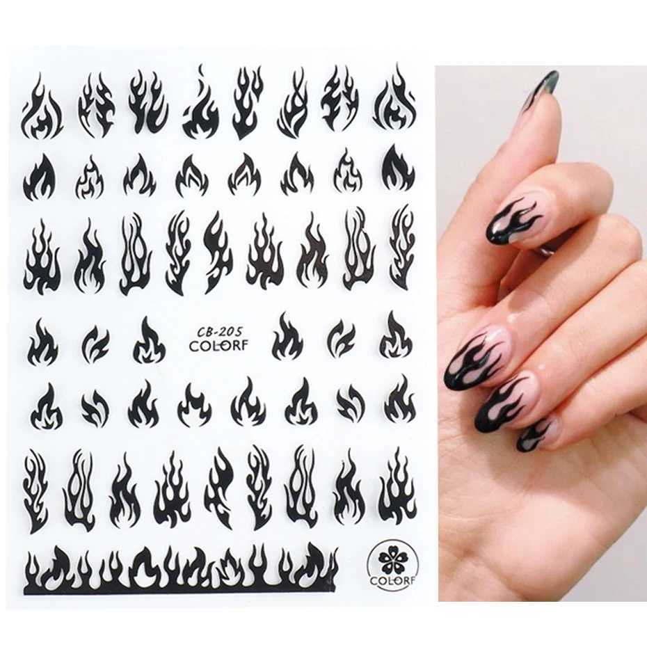 Klein Blue AbstractFaceNail Art Manicure Decals Cool Boy Halloween Element Adhesive Sliders Man Nail Sticker Decor CHSTZ-CS058XJ250120