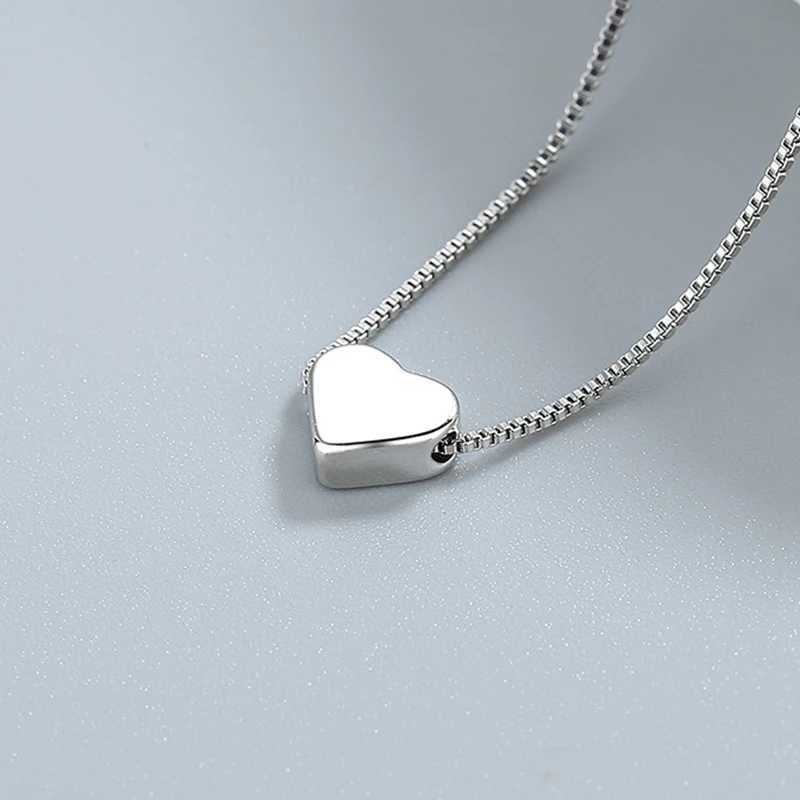 Fashion 925 Sterling Silver Heart Pendant Necklace Clavicle Chain For Women Fine Jewelry Wedding Party Birtay GiftXJ250114