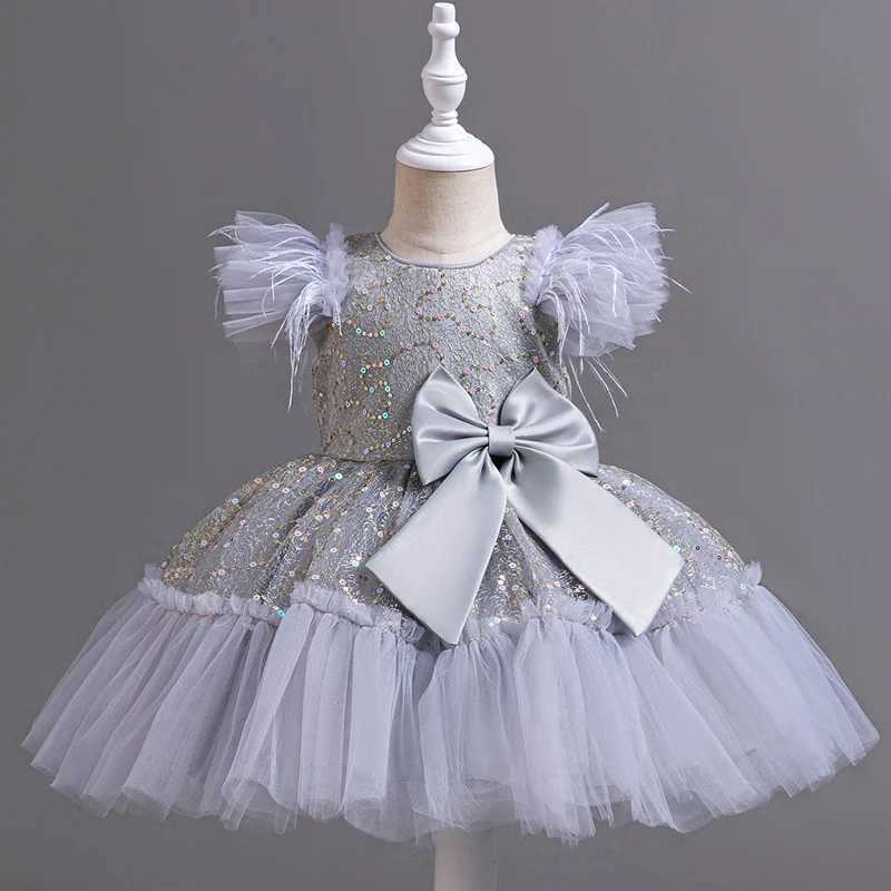 6633 Little Baby Clothing Girl Wedding Dress Kids Birthday Party Princess Dresses Children Wedding Ceremony Costume X250203