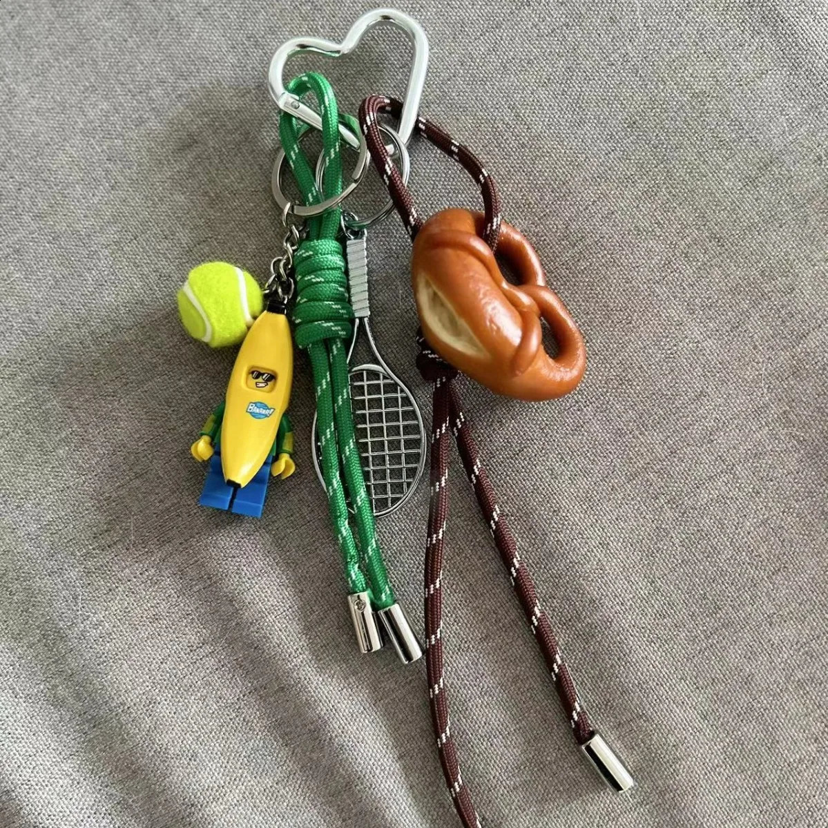 2024 handmade nylon rope bag pendant nylon rope braided rope keychain bag charms250114