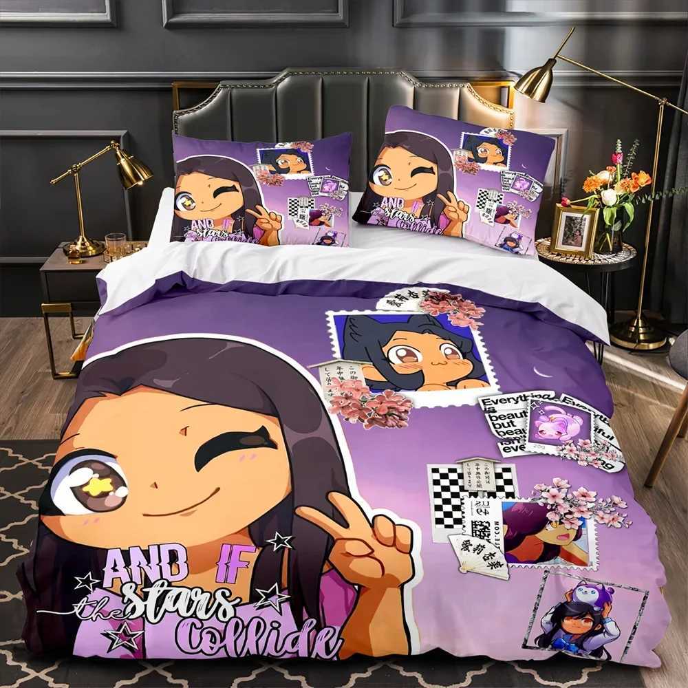 Aphmau bedding single double bed full size Kawaii Aphmau bedding Alult childrens bedroom Duvetcover set 3D printed 035 X250203