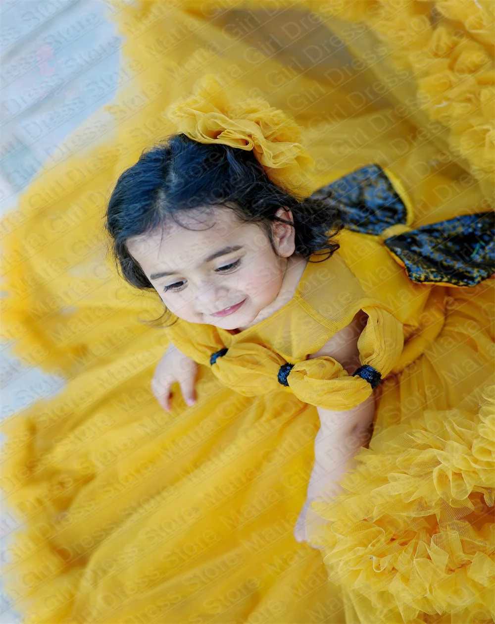 Luxury Cute Baby Girl Birthday Dress Short Sleeves Fluffy For Baptism Beauty Pageant Wedding Banquet Piano Playing X250203