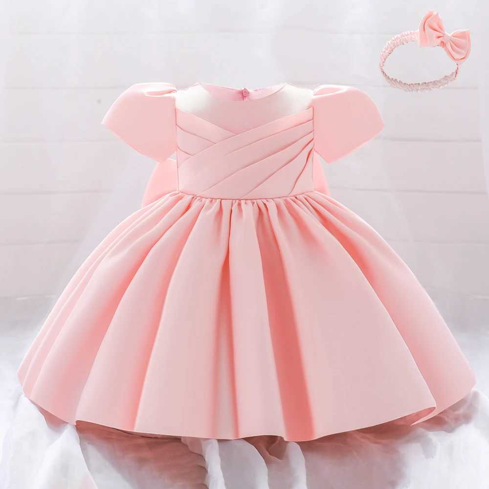 2PCS Baby Summer Dress Baby Girl First Birthday Party Dress Newborn Baptist Dress Childrens Girl Princess Wedding Dress X250203