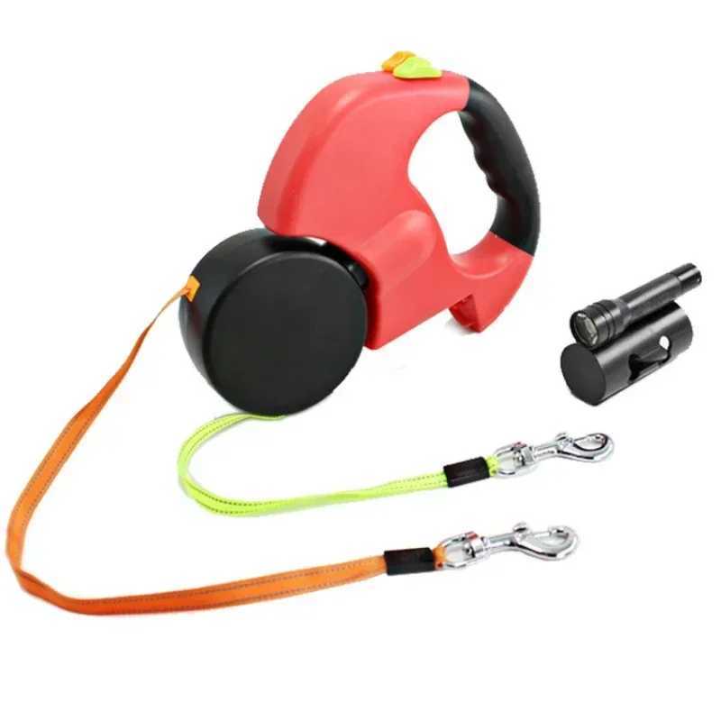LED Automatic Retractable Traction Rope with Two-Headed and Plastic Bag Box Dog Leash Dog Chain Pet Supplies Dog Accessories 250116