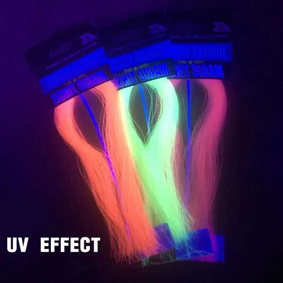 Glow Material UV Holographic Tinsel Twisted Fly Tying Jigs Hook Assist Lure Making Material Fishing Tackle AccessoriesXJ250122