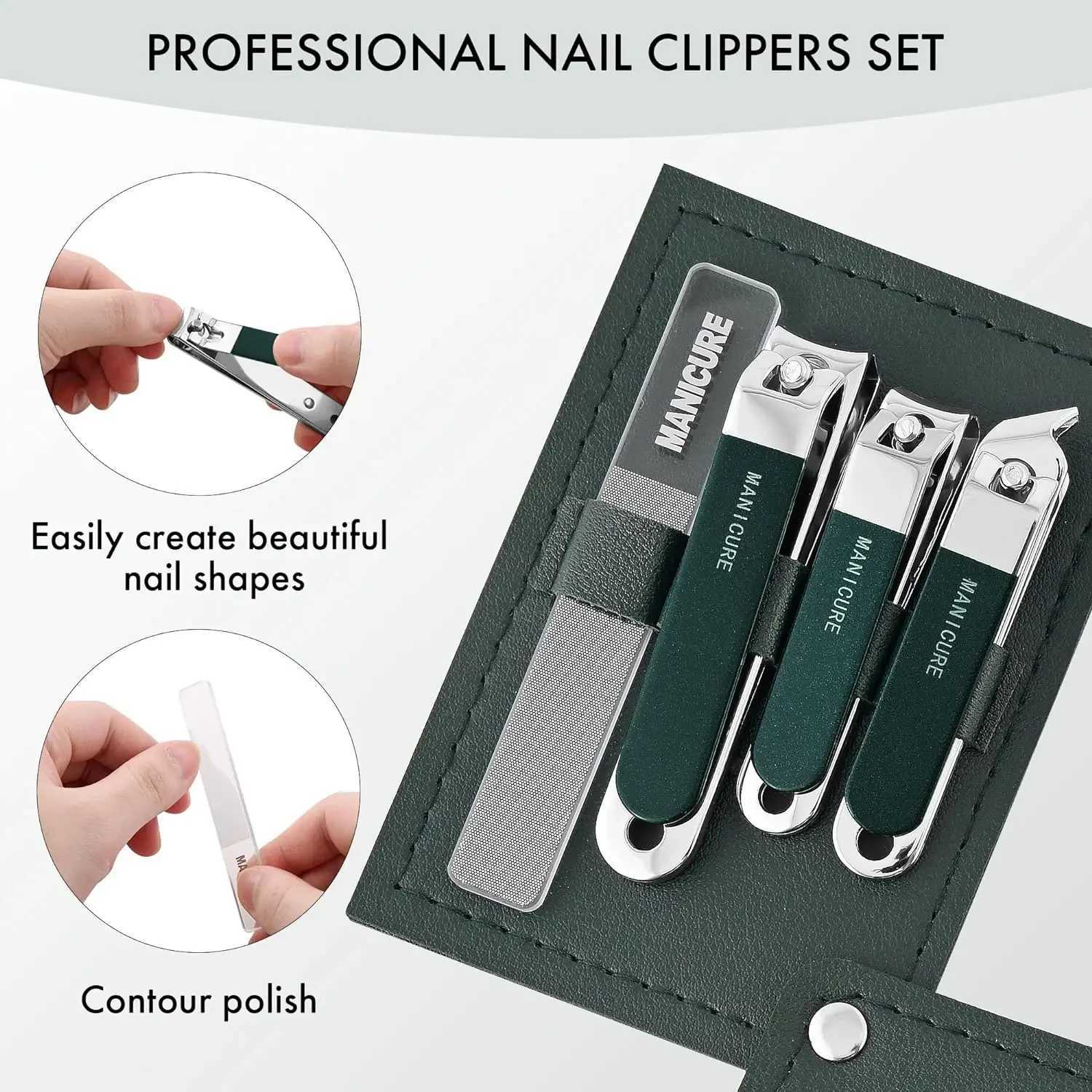 Manicure Set Stainless Steel Nail ClipperProfessional Men/Women Nail Clippers Kit 4 PcsTravel Manicure Grooming Kit Nail ClippXJ250116