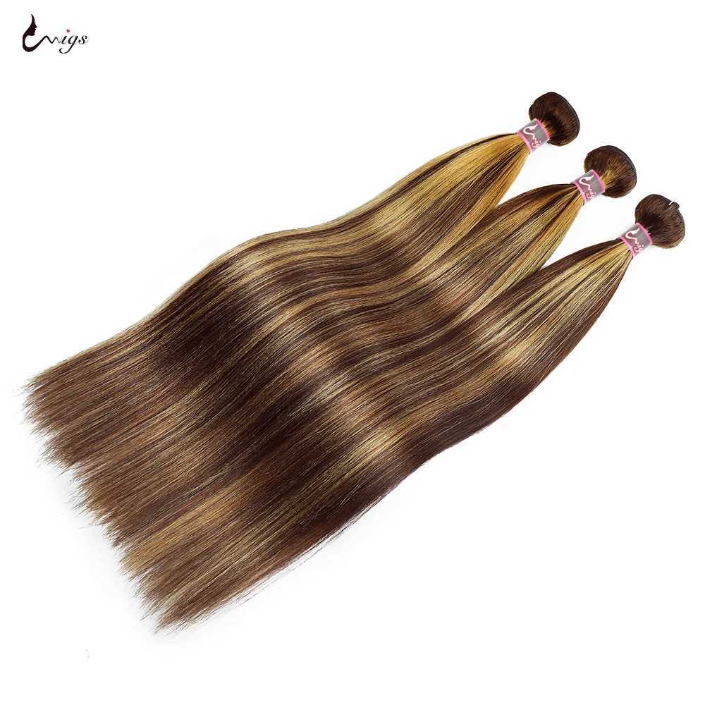 2x6 Clo With Bundles Highlight Yaki Straight 100% Human Hair Brazilian Hair Weave Bundles With 2x6 Kinky Straight CloXJ250120
