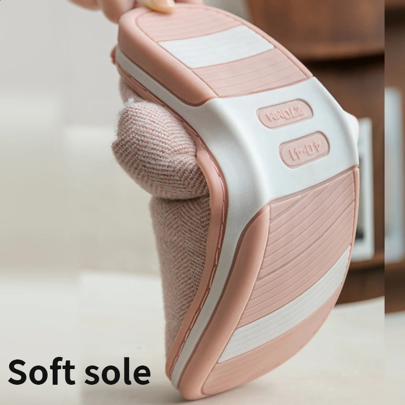 Winter Warm Men Fur Slippers House Non Slip Soft Shoes Comfort Flat Heel Home Indoor Bedroom Plush for Couples 250117