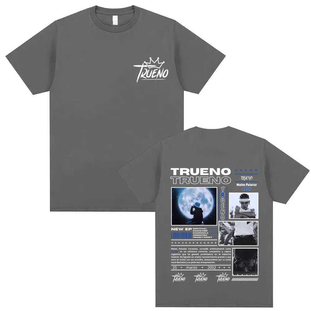 Rapper Trueno Graphic T-shirt Male Hip Hop Fashion T Shirts Mens Casual Pure Cotton Oversized Tshirt Unisex High Quality Tees X250203