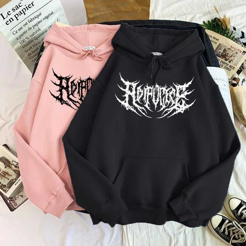 Harajuku Hoodies for Men Sweatshirt Warm Gothic Streetwear Punk Hoodie Horror Fashionable Simple Letter Print Woman Clothes TopsXJ2500118