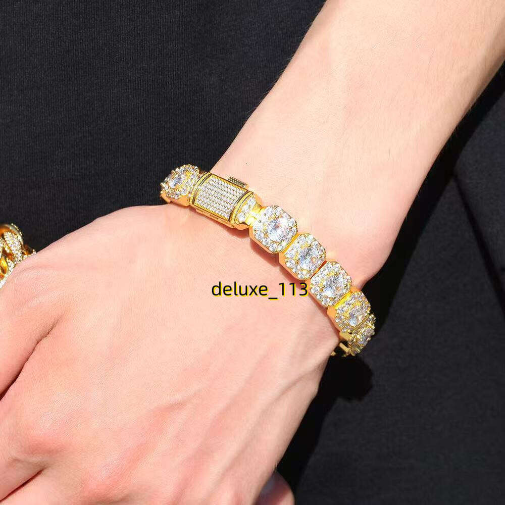 12.5mm Rock Candy bracelet High quality Ice out Cuban chain Fashion jewelry
