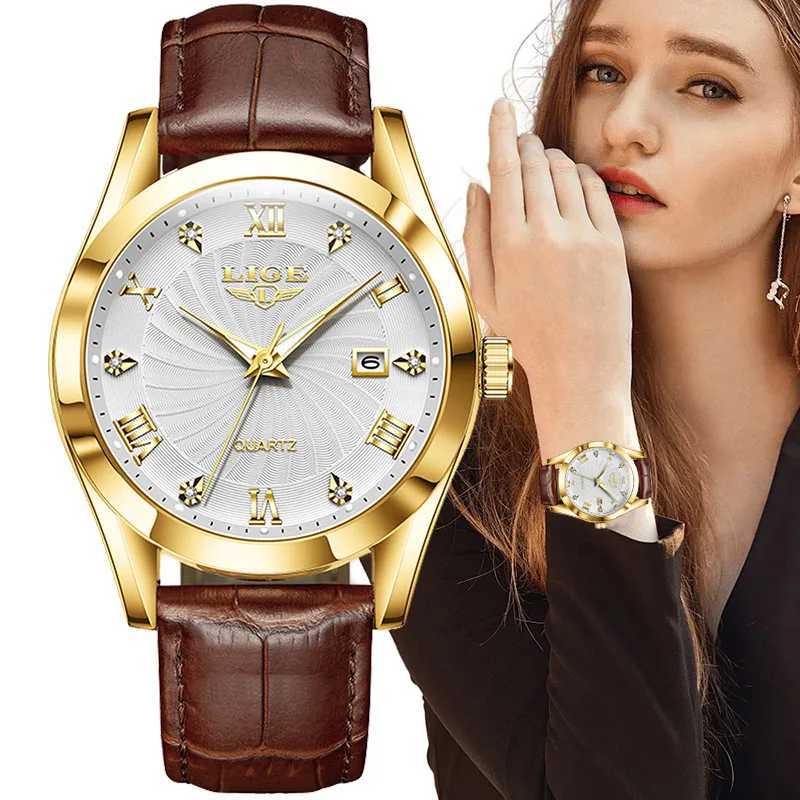 LIGE Wen Watch Fashion Leather Military Sport Waterproof Watches For Wen Top Brand Luxury Wens Bracelet Watch Reloj Mujer X250203