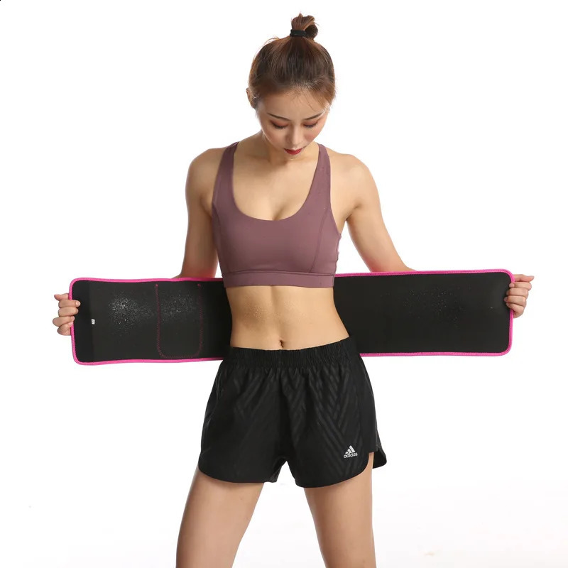 Unisex Adjustable Elastic Waist Support Belt Neoprene Faja Lumbar Back Sweat Belt with Pocket Fitness Belt Waist Trainer Heuptas 250118