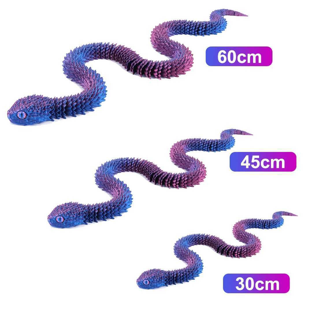 3D Snake Dragon Printed Figures New Year Decoration 2025 Traditional Table Ornament 3d Toys for Kids Christmas Gift Free shipping
