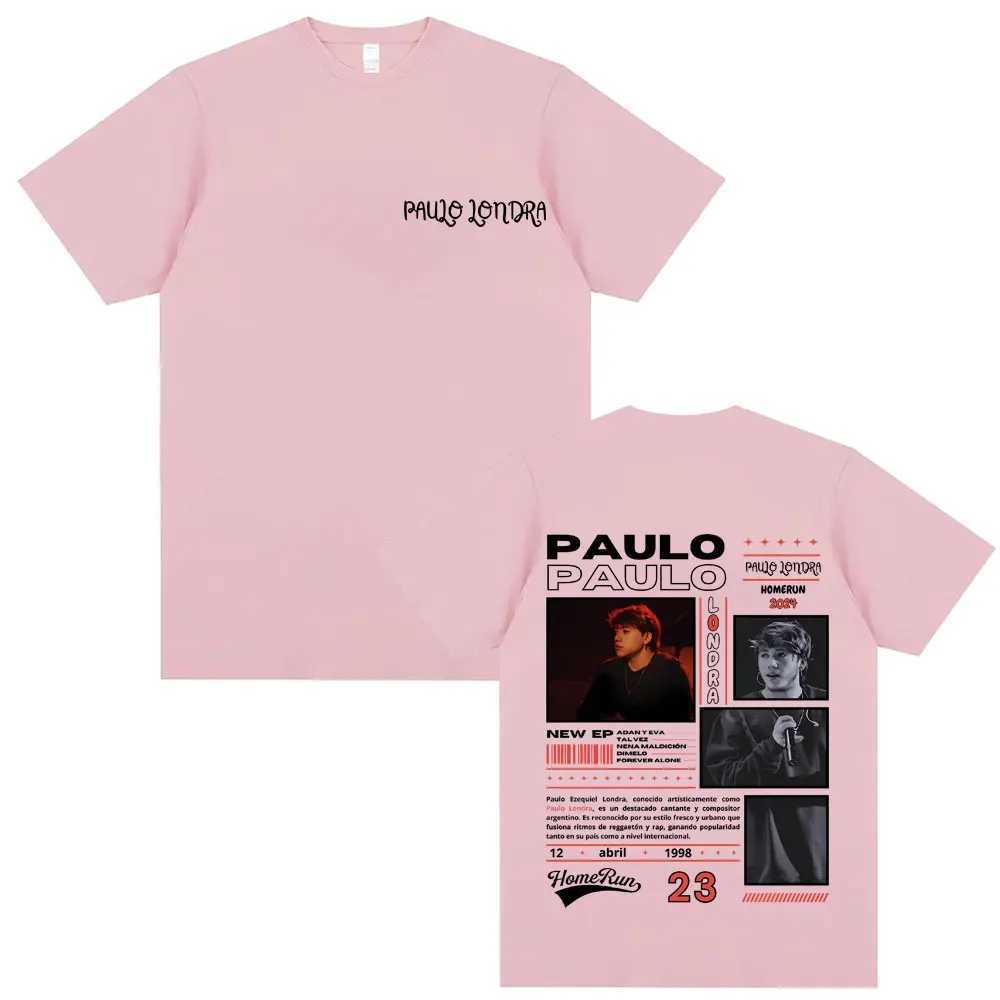 Rare Rapper Paulo London Homerun Double Sided Printed T-shirt Male Vintage Casual Tshirt Men Women Hip Hop Fashion Short Sleeve X250203