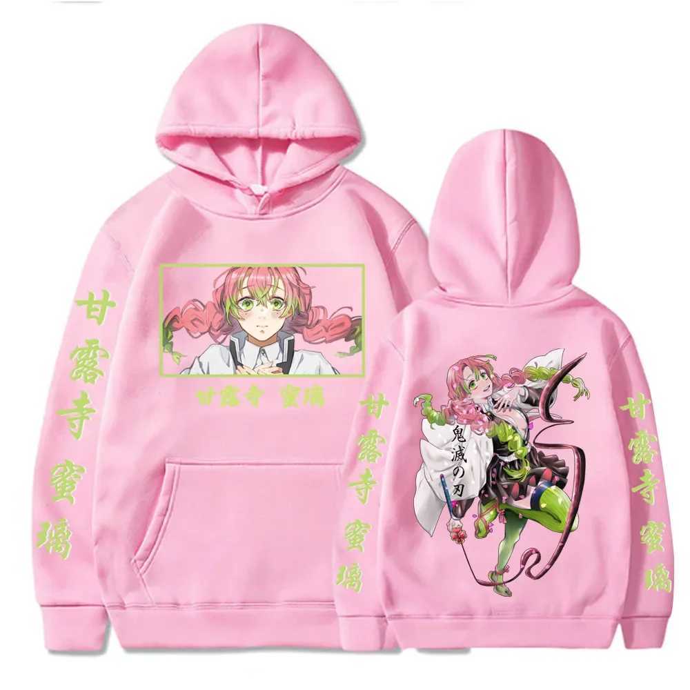 Anime Demon Slayer Kawaii Kanroji Mitsuri Hoodies Printed Men Women Harajuku Pullover Loog Sleeve Hooded Unisex SweatshirtXJ2500118