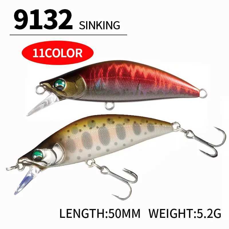 mini Sinking Minnow Wobblers Fishing Lures 5cm 5.2g Trout Artificial plastic Hard Bait Jerkbait Crankbait Bass Fishing TackleXJ250122