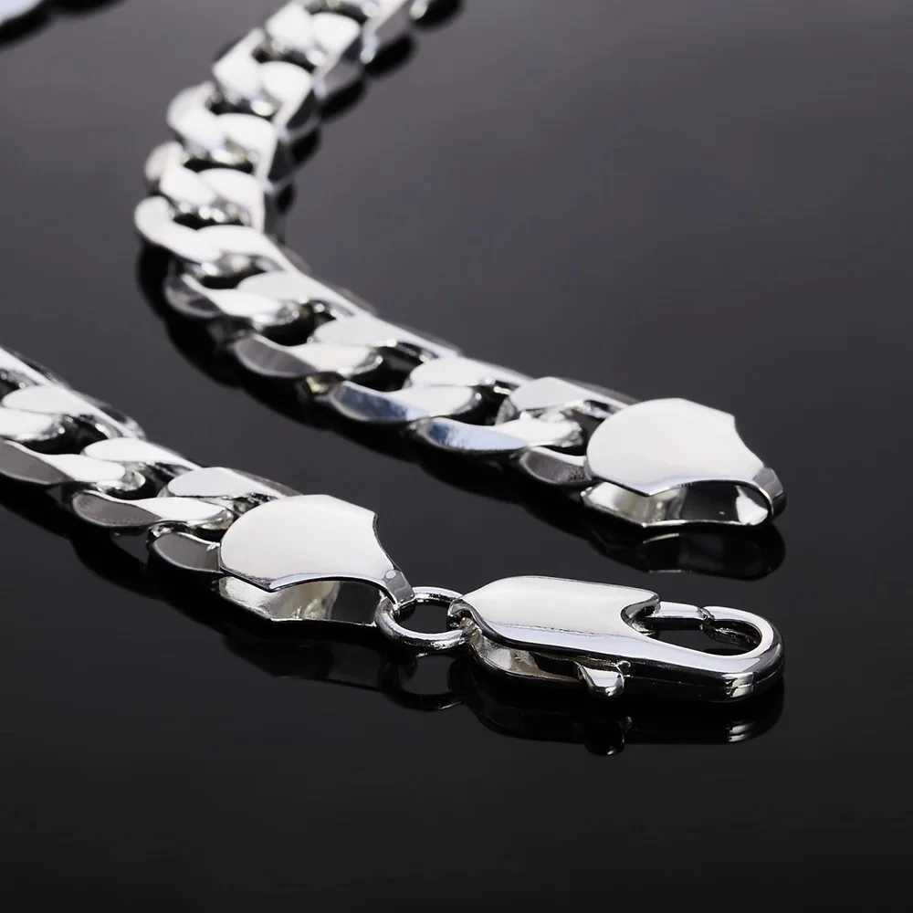 Special offer 925 Sterling Silver necklace for men classic 12MM chain 18-30 inches fine Fashion brand jewelry party wedding giftXJ250114