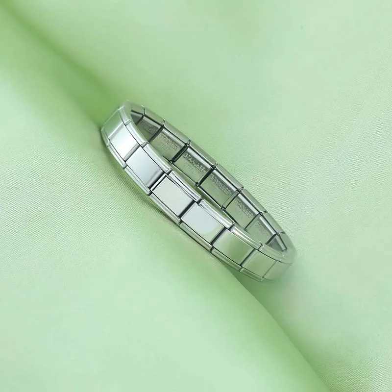 Trusta 2024 New Fashion Minimalist Personality Elastic Charm Italian 9mm Bracelet Stainless Steel For Women Girls Jewelry G015 W250121