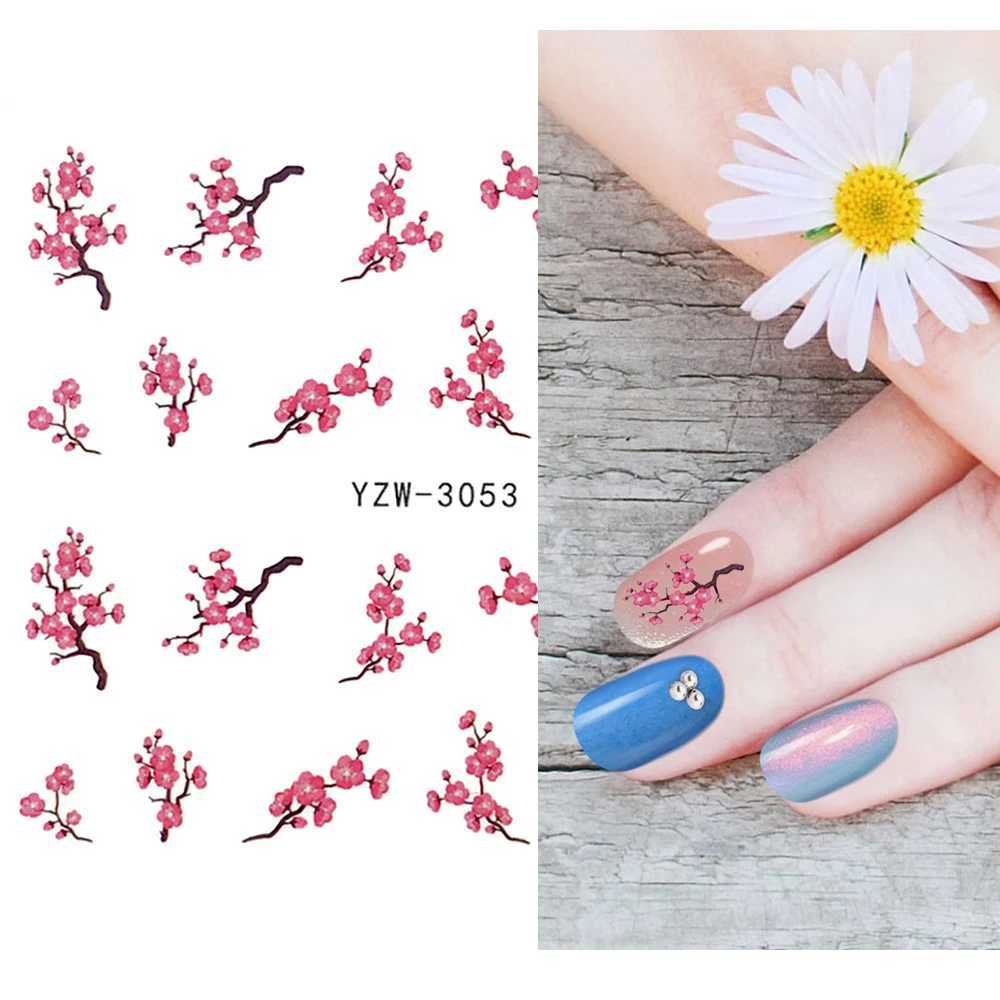 Spring Nail Stickers Water Stickers For Nails Sliders Nail Sticker Art Decal Winter Cute Fox Transfer Cake Small Fresh PlumXJ250120