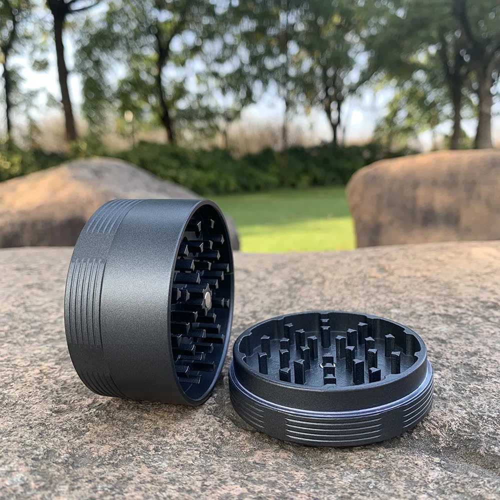 COURNOT 63MM 4Layers Aluminum Alloy Metal Non-Stick Ceramic Grass Smoke Grinder Sharp Diamond Teeth Handle Herb Grinder W250121