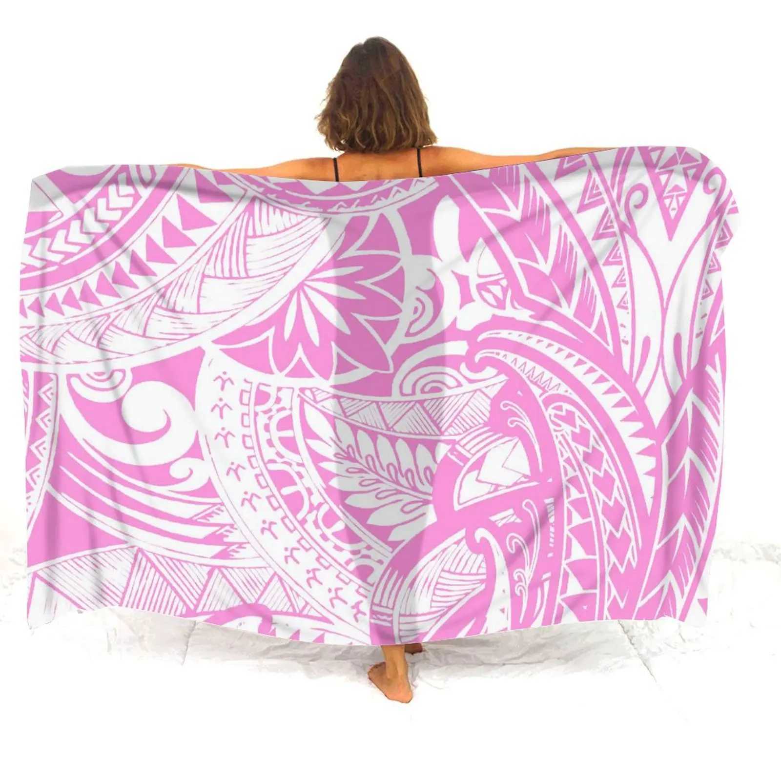 Polynesian Custom Sarong Bikini Wr Coat Custom Womens Sarong Haiian Resort Retro Ethnic Print Sarong Beach Scarf 2024 W250120