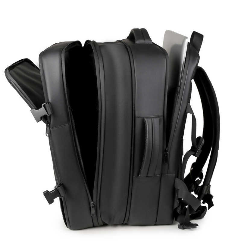 Vacuum compression expandable backpack password lock dry wet separation travel bag mens large capacity backpack computer bag