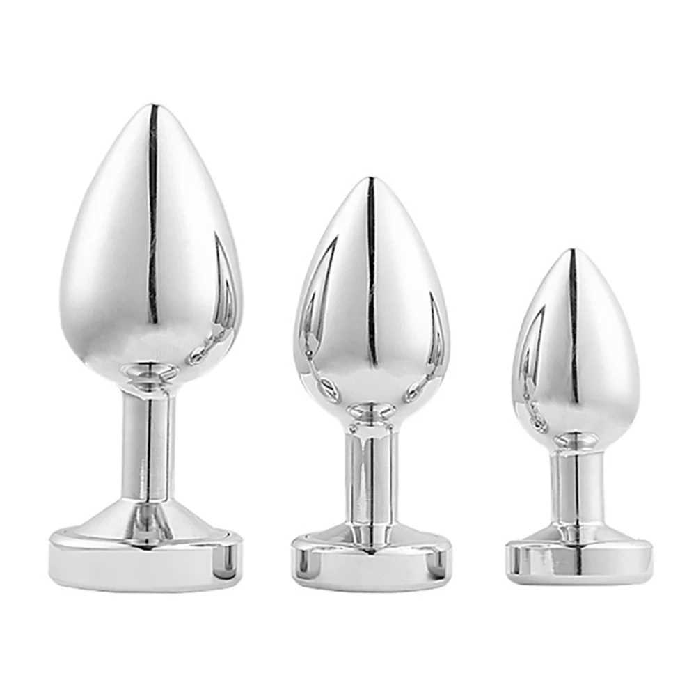 3 Sizes Anal Plugs Gay Butt Plugs Aluminum Prostate Massage Dildo Female Anal Sex Toys Male LED Glow-in-the-Dark Butt PlugsXJ250121