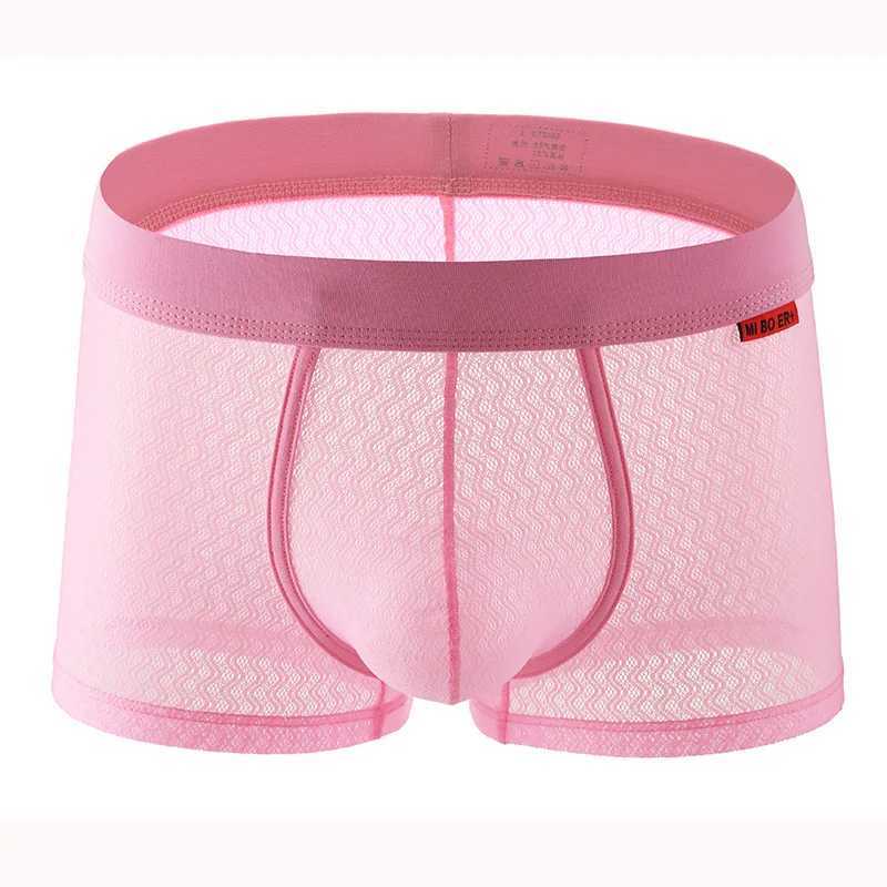 1 PCS Mens Sexy Mesh Middle Waist Underwear Ultra-Thin Sissy Pouch Briefs Homme Solid See Through Underpants Breathable PantiesXJ250114